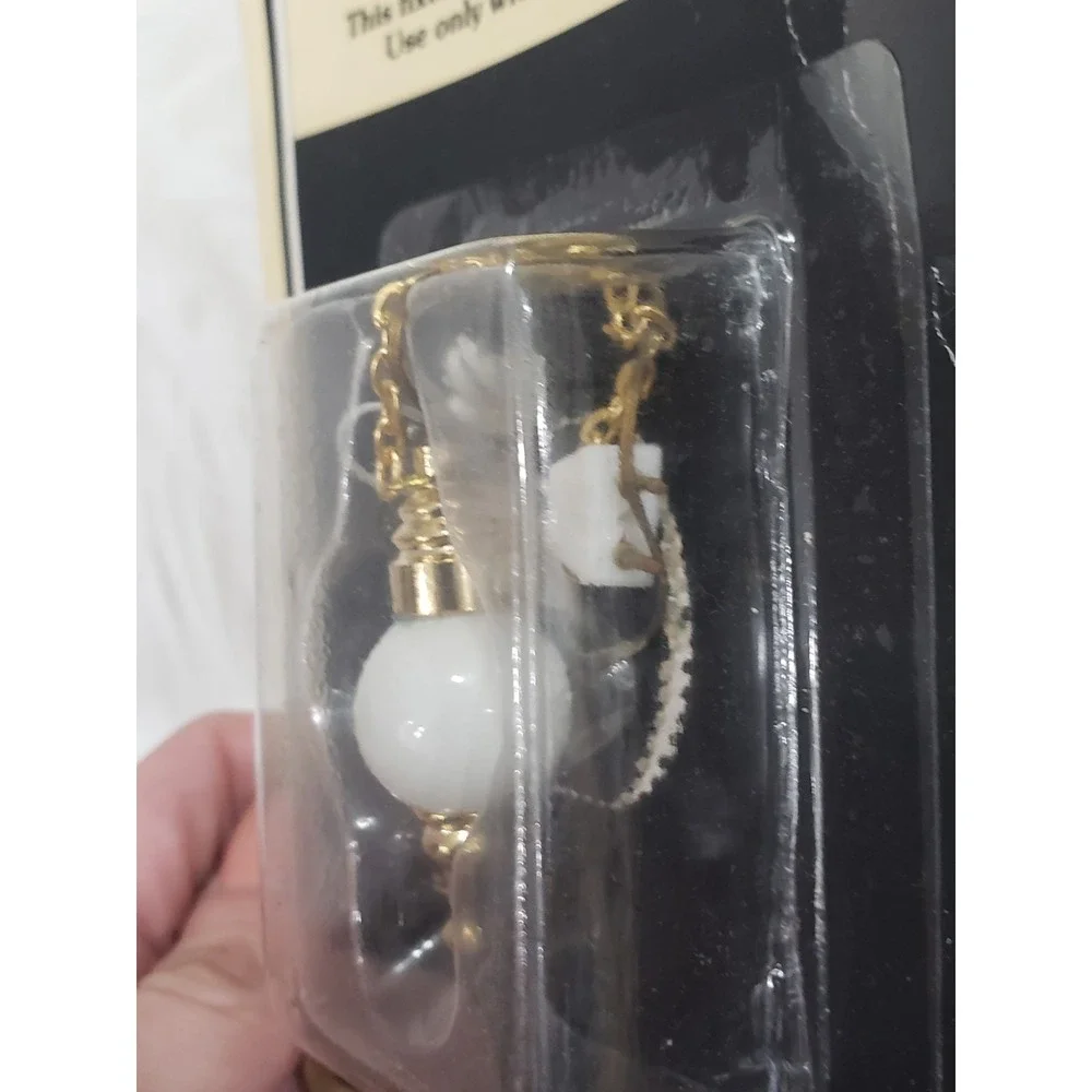 Dollhouse Miniatures Vintage 12V Miniature House White Globe Ceiling Swag Light‎